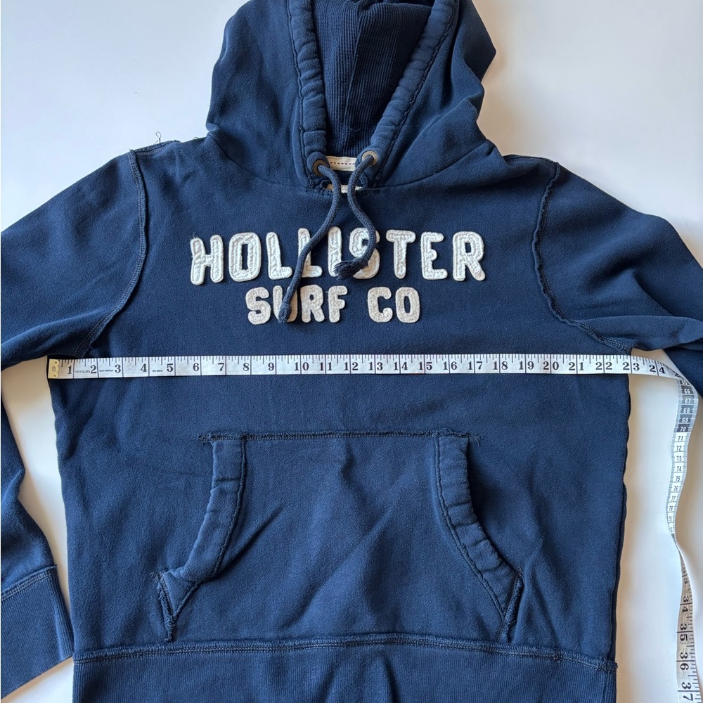 Hollister Dark Blue Hoodie with Logo - Picture 8 of 10
